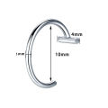 1Pc Stainless Steel Fake Nose Ring Hoop Septum Rings C Clip Lip Ring Earring Fake Nose Piercing Women Body Jewelry Non-Pierced.