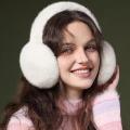 Fashion Winter Warm Earmuffs Fluffy Ear Muff for Women Soft Plush Earmuffs Girls Boys Cold Weather Ear Warmer Foldable Earflaps. 