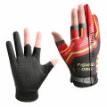 High Quality Fishing Gloves for Men Summer Fishing Road Sub Sunscreen and Anti Slip Ice Silk Breathable Thin Three Finger Gloves.