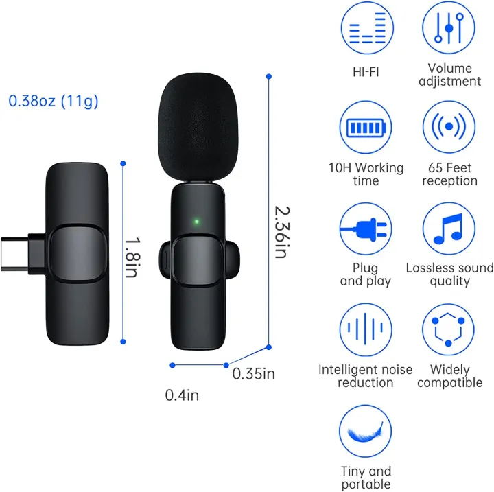 K8/K9%20Wireless%20Collar%20Mic%20Wireless%20MIC%20Type%20C/Android/USB/AUX%203.5mm%20Mic%20K8/K9%20Wireless%20Single/Double%20Microphone%20For%20Interview,%20Vlogging%20,%20Podcast%20-%20Image%203