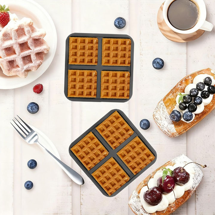 Air%20Fryer%20Silicone%20Biscuit%20Mold%20Set%20Square%20Waffle%20Model%20Non-stick%20Baking%20Tray%20Compatible%20For%20Pancakes%20Baking%20Accessories%20-%20Image%204