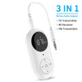 3 in 1 Bluetooth 5.3 Audio Receiver Transmitter 3.5MM AUX FM Transmitter Wireless Audio Adapter With Mic For Car TV PC Speaker.