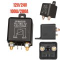 4Pin 12V/24V Relay Module 200A 100A High Current Relay Starting Relay Automobile Current Power Control Module Isolator Relay. 