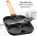 4 and 3 hole non stick frying pan  with handle. 