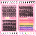 [Personal Eyelash] 240/390/600 Cluster Color Mixed Eyelash Extension Kit Makeup Beginner False Eyelash. 
