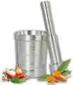 Aluminium Mortar and Pestle Set Kitchen Khalbatta Okhli Khal Musal Dasta Ural Kundi Sota Kharal Masher Set Spice Grinder Small Size. 