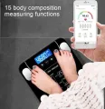 Body Weighing Scale Smart App Display Bluetooth And Temperature. 