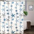 1pc With Pattern Shower Curtain PEVA Waterproof Shower Curtain Bathroom Partition Curtain Bathroom Decoration Accessories.