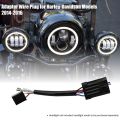 7" / 5.75" H4 LED Headlight Wire Harness Adapte For Harley Touring Trike Road King FLHR FLHTP FLHX 2014 2015 Headlamp Wire Plug.
