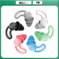 HUAK 3 Layer Silicone Ear Plugs For Noise Reduction Reusable Ear Plugs for Sleeping, Swimming, Studying, Concerts, Noise Hearing. 