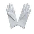 Creative White Children's Wedding Gloves Short Etiquette Dress Gloves Elastic Glossy Satin White Short Gloves Birthday Party. 