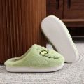 Christmas Plush Slippers Women Winter Warm Cute Home Green Haired Monster Slippers Funny Non Slip Cotten Shoes New Year . 