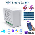 WIFI Smart Switch Wireless Switch 16A 20A AC100-240V APP/Voice Control Time Setting for Cozylife/Alexa/Google Assistant Cassette. 