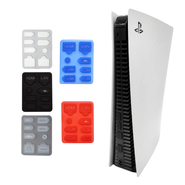 Dust%20plug%20Prevent%20Protective%20Cover%20Silicone%20Case%20Anti-dust%20USB%20Ports%20Dustproof%20Kit%20For%20Playstation%205%20PS5%20Slim%20Console%20Accessorie%20-%20Image%202