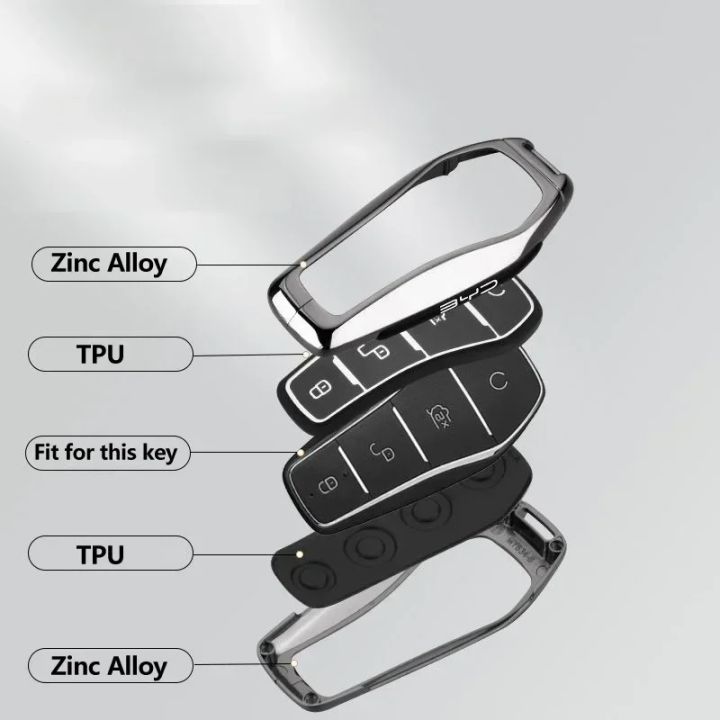 Zinc%20Alloy%20Car%20Remote%20Key%20Case%20Cover%20for%20BYD%20SEAL%20Atto%203%20Han%20EV%20Dolphin%20Lied%20Tang%20Dm%20Qin%20PLUS%20Song%20Pro%20MAX%20Yuan%20Accessories%20-%20Image%205