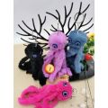 All 18 colors pocket keychain octopus plush new octopus keychain zy. 