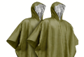 Hooded Emergency Rain Poncho, PE Material, Waterproof & Warm with Aluminum Coated Lining, Survival Emergency Blanket for Camping.