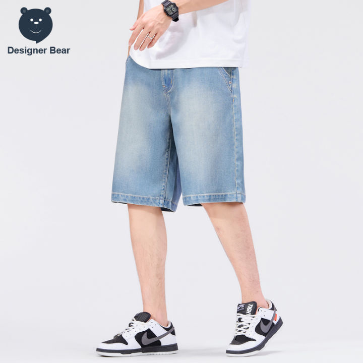 Brand%20Summer%20Thin%20Men's%20Denim%20Shorts%20Lyocell%20Fabric%20Cool%20Baggy%20Straight%20%20Knee%20Length%20Pants%20Jeans%20Joggers%20Short%20Jorts%20Man%20Bermuda%20-%20Image%205