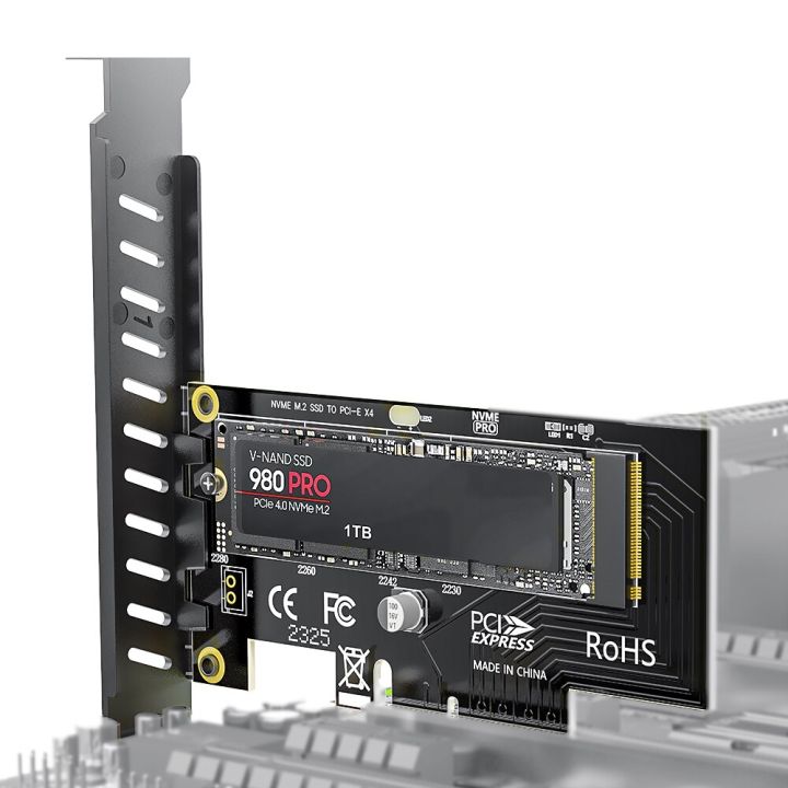 JEYI M.2 NVME to PCIe 4.0 3.0 SSD Adapter, 64Gbps PCIe 4.0 X4 X8 X16 Expansion Card for Desktop PC , PCI-E GEN4 GEN3 Full Speed