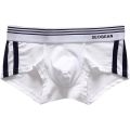 【Direct-sales】 Men's flat leg underwear, high elasticity, raised, solid color low waist slim fit. 