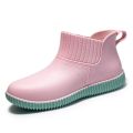 Fashion women's rain shoes, low top waterproof shoes, non-slip thick soled rain boots for women.