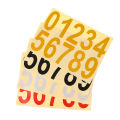 0-9 Car License Plate Reflective Number Label Stickers Waterproof Invisible Number Stickers Highly Reflective Vinyl Sticker. 