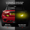 Reflective Safety & Anime-Inspired Car Stickers - Cartoon Devil Eyes Design For Cars, Motorcycles, Bicycles ﻿. 
