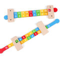 Children Wooden Math Arithmetic Learning Toys Montessori Teaching Addition Ruler Educational Number Toys For Kids Teaching Aids. 