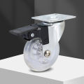 4PCS 2 Inch Heavy Duty Furniture Caster Soft  Universal Wheel Swivel Caster Mute Trolley Wheel With/Without Brake. 