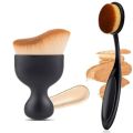 2PCS Oval Foundation Makeup Brushes - Toothbrush Shape Kabuki Brush for Liquid Foundation, Cream Blending, Contouring | Soft Syn.