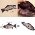 Realistic Fish Shape Make-up Pouch Pencil Bag Carp Humorous Ball Pen Ball-point Case with Zipper Back To School Students. 