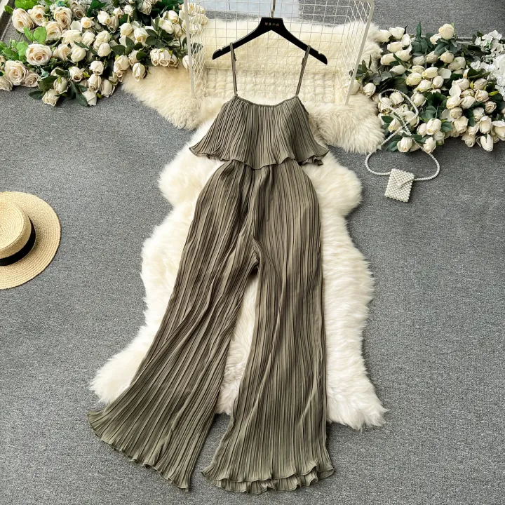 Vacation%20Loose%20Jumpsuit%20Strap%20Backless%20Thin%20Romper%20Streetwear%20Women%20INS%20One-Piece%20Outfit%20Beach%20Style%20Pleated%20Bodysuits%20-%20Image%203