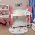 Miniature Dollhouse Double Bed Bedroom Decorative Toy Dollhouse Accessories Miniature Items Household Furniture Model Play House.