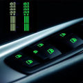 18Pcs/set Car Luminous Door Window Lift Button Stickers Car Windows Control Panel Decals Car Interior Sticker Auto Accessories. 