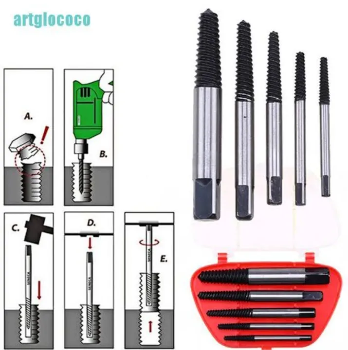 5%20pcs%20screw%20extracter%20metal%20drill%20bit%20,%20bolt%20remover%20heavy%20duty%20-%20Image%203