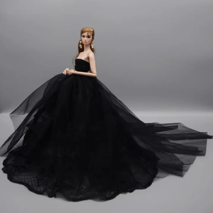 1/6%20Doll%20Luxury%20Dresses%20DIY%20Tutu%20Dress%20For%2029CM%20Princess%20Doll%20Bridal%20Tulle%20Wedding%20Dresses%20Clothing%20Long%20Tail%20Dress%20-%20Image%207