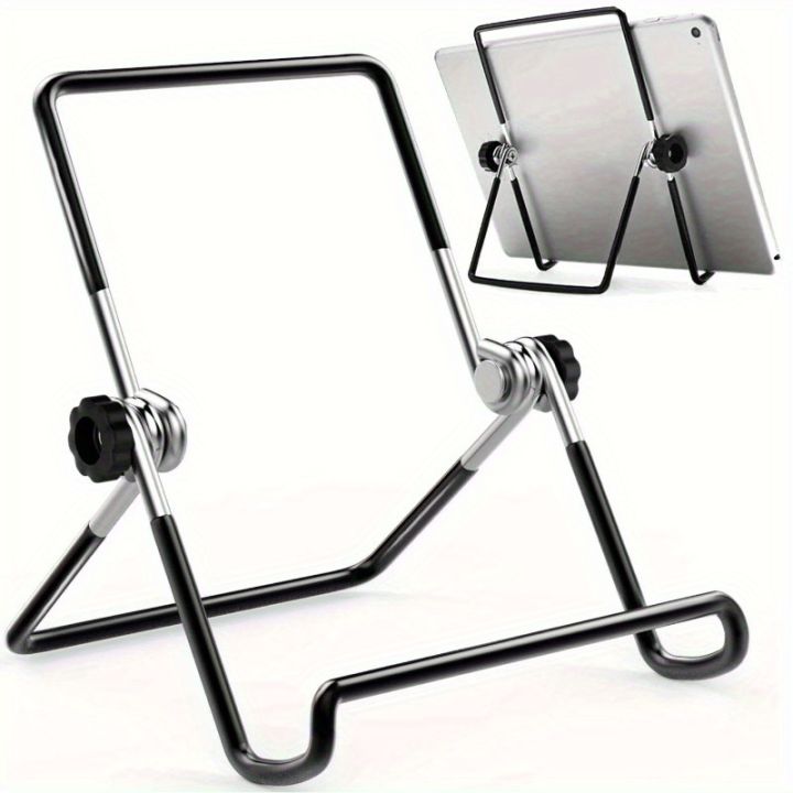 Portable Metal Foldable Adjustable Phone Tablet Stand, Desktop Holder Mount Adjustable Desk Support Flexible Phone Stand