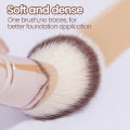 MAANGE Double Head Makeup Brushes 2 In 1 Flat/Angled Foundation Concealer Contour Brush for Blending Loose Powder Liquid Cream. 