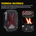Car Rear LED Tail Lights For Jeep Wrangler CJ TJ YJ 1998-2006 Universal "X"Shape Design Smoked 12v Drl Modified Brake Tail lamp. 