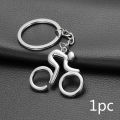 1pcs Sport Man Keychain Metal Bicycle Bike Cycling Riding Keyring  Key Chains Hanging Accessories. 