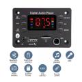 DC 12V Bluetooth 5.0 DIY MP3 WMA Decoder Board 6.5mm Microphone Car Audio USB TF FM Radio MP3 Music Player with Remote Control. 