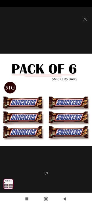 SNICKERS 6-6 Chocolate 50g | Daraz.pk