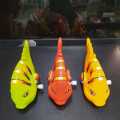Clockwork plastic fish Simulation animal plush jumping stail children's toys -1pcs.