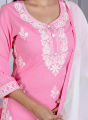 Pure Cotton Lucknowi Suit with Beautiful Work on Salwar Kameez Kurti. 