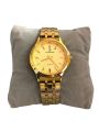 Standard Golden Colored Quartz Japan Movement Waterproof Wrist Watch For Men. 