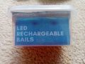 Rechargeable Cricket LED Bails - Glow on Hit - Slim Version. 
