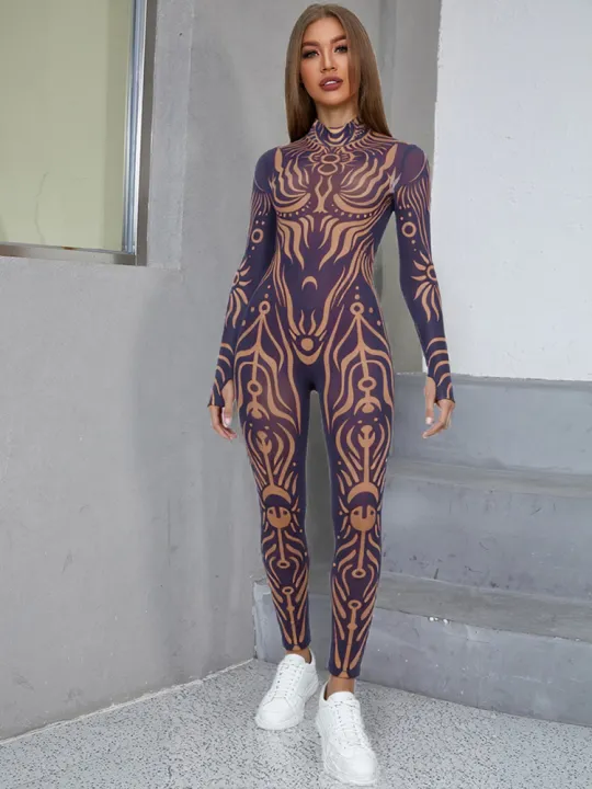 Sisterlinda%20%20Fashion%20Print%20Jumpsuits%20Woman%20Turtleneck%20Full%20Sleeve%20See%20Through%20Skinny%20Peach%20Hip%20Street%20Wild%20Style%20Overalls%20-%20Image%203