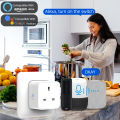 TUYA Smart Socket with WiFi, British Plug, Zigbee 3.0, Alexa Voice Control, British Standard, 16A/20A with Metering Capability. 