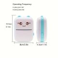 Portable Wireless Mini Thermal Printer - Multi-Function, Cute Design, Print Worksheets, Labels, Photos & Text, for Travel, Home. 