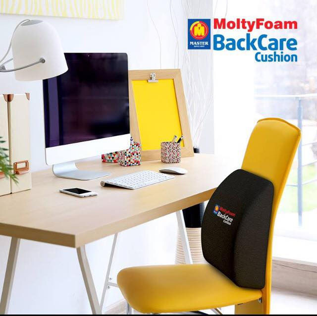 Back Support Ortho Cushion with Adjustable Belt for Office and Car Use, Lightweight and Comfortable Lower Back Support
